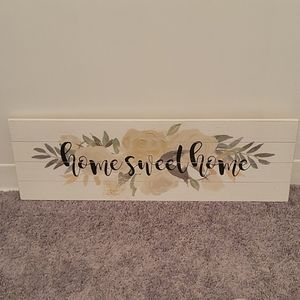 Wooden decor sign